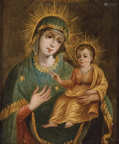 FLAMENCO SCHOOL 17 th century - Virgin with the Child