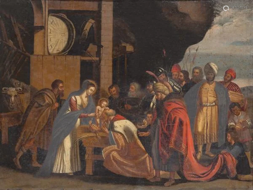 FLAMENCO SCHOOL 18 th century - Adoration of the Magi