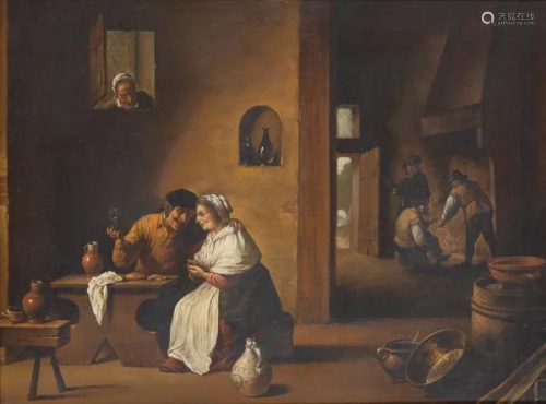 AFTER DAVID TENIERS 19 th century - Lovers