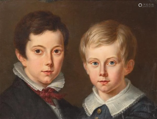 FRANCISCO LACOMA Y FONTANET - Portrait of two brothers