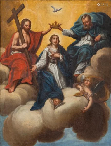 ESCUELA ANDALUZA 18 th century - The Trinity crowning