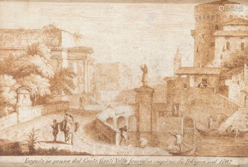 ITALIAN SCHOOL 18 th century - Landscape of Bologna.