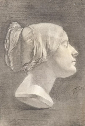 SPANISH SCHOOL 19th - 20th century - Bust of a woman