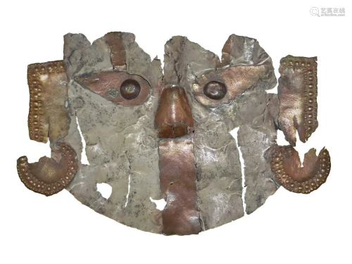 PRE-COLUMBIAN CHIMU FUNERARY MASK