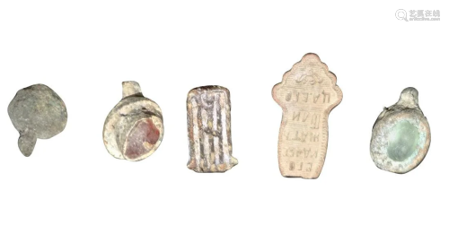 COLLECTION OF 5 ROMAN ARTIFACT FRAGMENTS