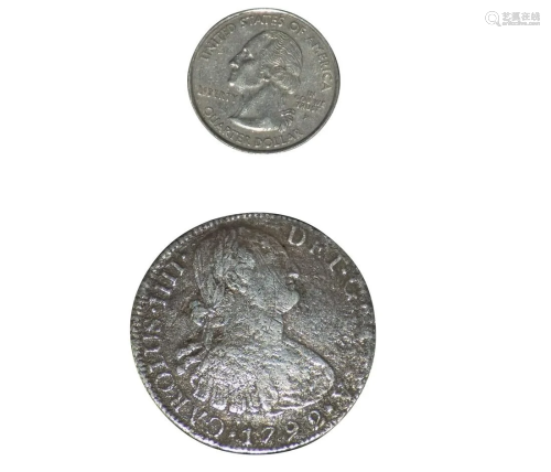1792 CAROLUS IIII COIN