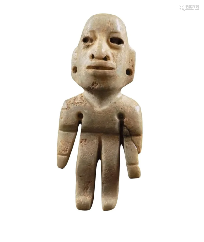 PRE-COLUMBIAN JADE MEZCALA STANDING FIGURE