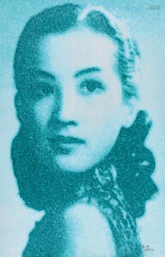 桑火尧（b.1963） 2013年作 粉色海上系列 女人花 纸本 彩墨