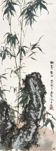 邓芬（1894-1964） 癸卯（1963年）作 劲节坚心 立轴 设色纸本