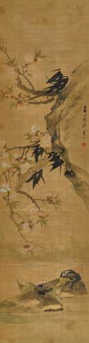 朱偁（1826-1900 ） 春江水暖 镜心 设色绢本