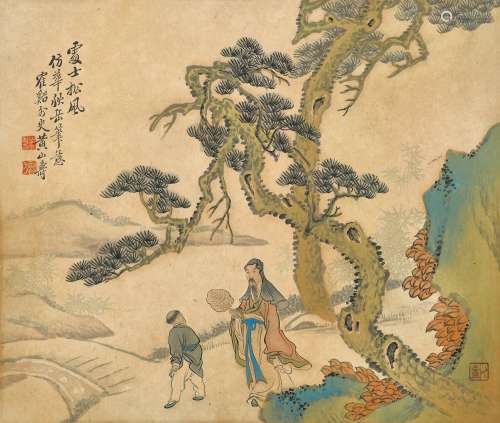 黄山寿 （1855-1919 ） 处士松风 镜心 设色纸本