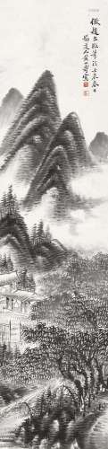 黄山寿（1855-1919） 壬辰（1892年）作 夏山密云 立轴 水墨纸本