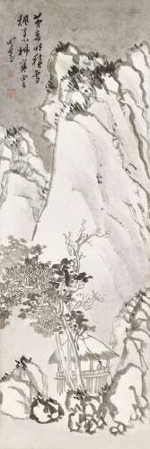 溥心畬 （1896-1963 ） 茅亭赏雪 镜心 设色纸本