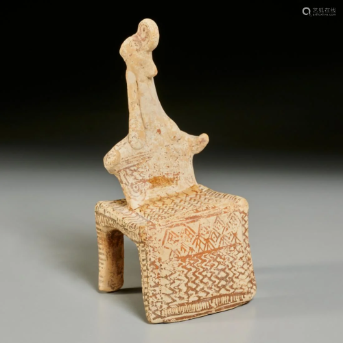 Boeotian terracotta seated goddess