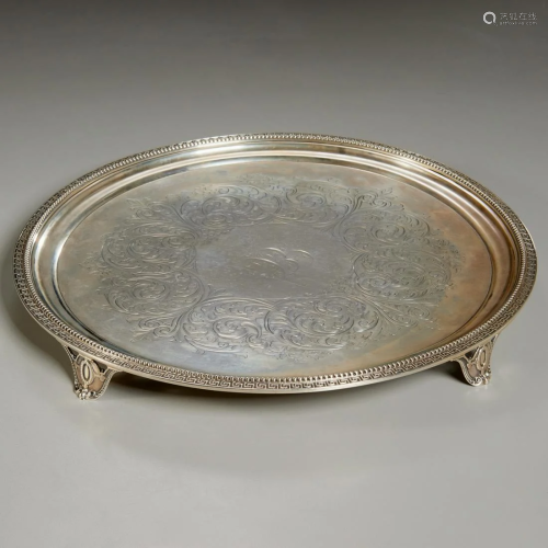 Tiffany & Co., American silver footed tray