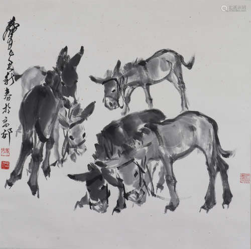 The Picture of Donkey Painted by Hung Zhou