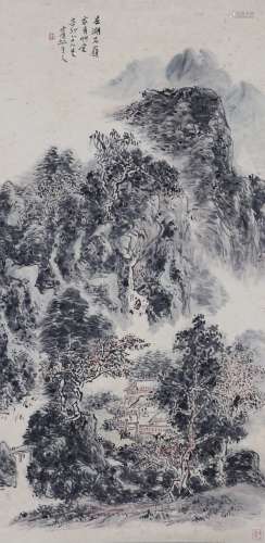 Chinese Painting and Calligraphy of Lake and Mountain