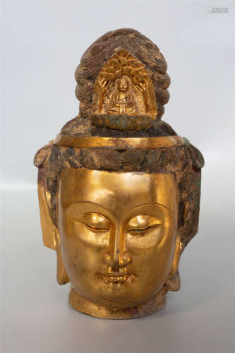 Copper and Gold Buddha Head