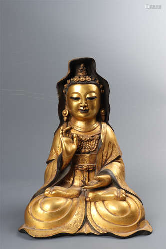 Copper-gold Statue of Buddha