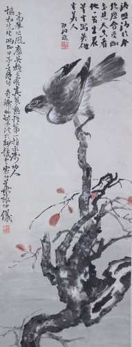Chinese Painting and Calligraphy of Eagle