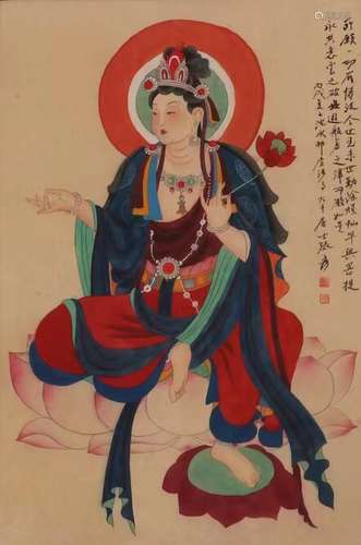 The Picture of Buddha Painted by Zhang Daqian