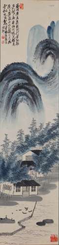 Chinese Painting and Calligraphy of Bamboo in the Mountain