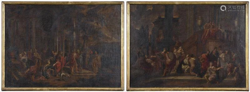 Two Italian Architectural Capriccio Paintings