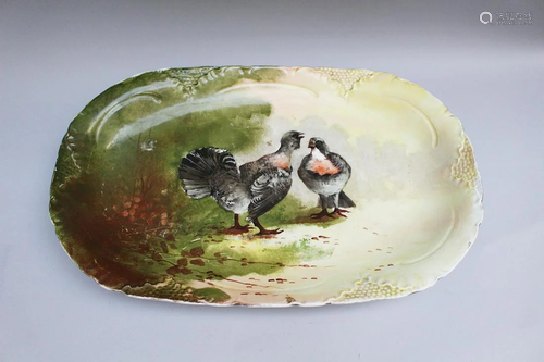 Large Porcelain Hunting plate