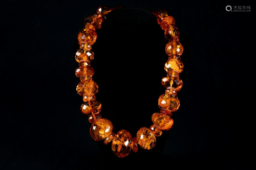 Amber necklace 229g