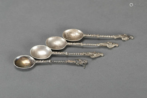 4 Silver apostle spoons
