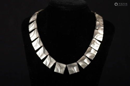Silver short necklace