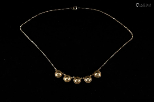 Silver vermeil necklace
