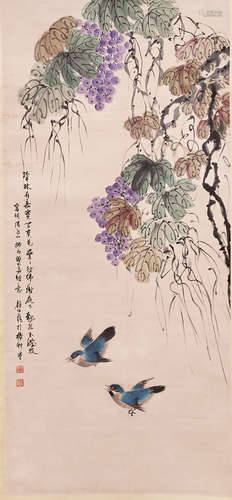 顏伯龍 花鳥