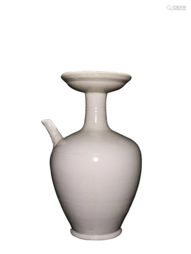 DING WARE WHITE GLAZED EWER