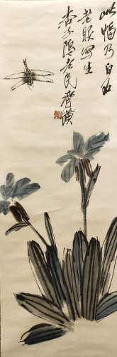 齊白石 花卉蜻蜓（出版於《一代巨匠-齊白石畫集》p38）