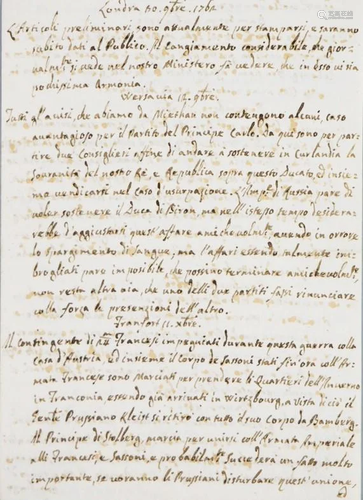 Seven Years' War/Manuscript. Manoscritto sulla Guerra