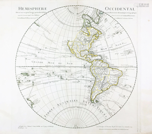 America. DELISLE. Hemisphere Occidental.