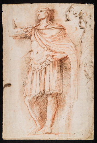 CARRACCI. Portrait of Pope Alessandro Borgia. Sculpture