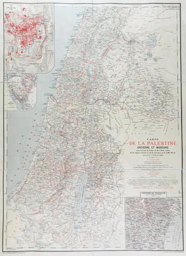 LEGENDRE - THUILLIER. Carta della Palestina antica e