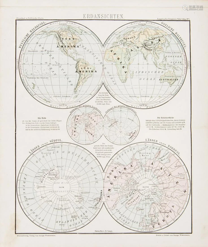 Atlas. Schul-Atlas zum Unterrichte in der Erdkunde.