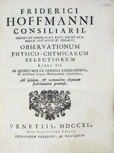 Physics - Chemistry. HOFFMANN. Observationum