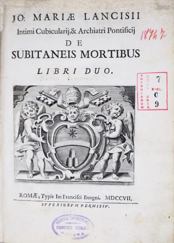 Anatomy. LANCISI. De Subitaneis Mortibus.