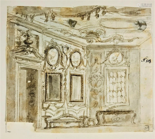 PANFILI. Interno di palazzo italiano.