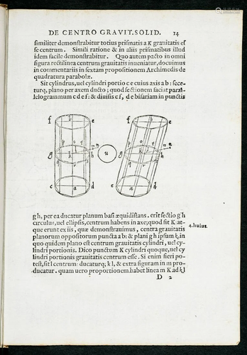 Science. COMMANDINO. Liber de Centro Gravitatis