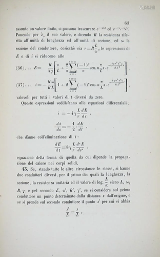 Electricity. FERRARIS. Sulla teoria matematica della