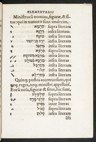 Jewish. LEVITA - MUNSTER. Grammatica Hebraea Eliae