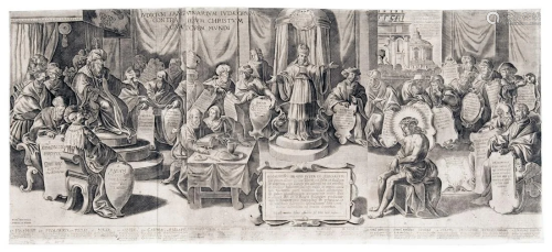 Very rare Popular print of 17th century. BERTELLI.