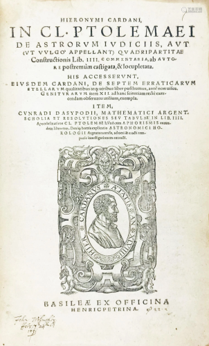 Astrology. CARDANO. Hieronymi Cardani, In Cl. Ptolemaei