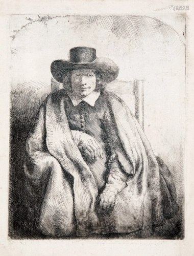 REMBRANDT. Clement de Jonghe, prints merchant.
