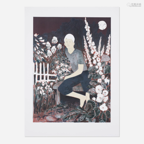 Hernan Bas, The Albino in the Moonlight Garden